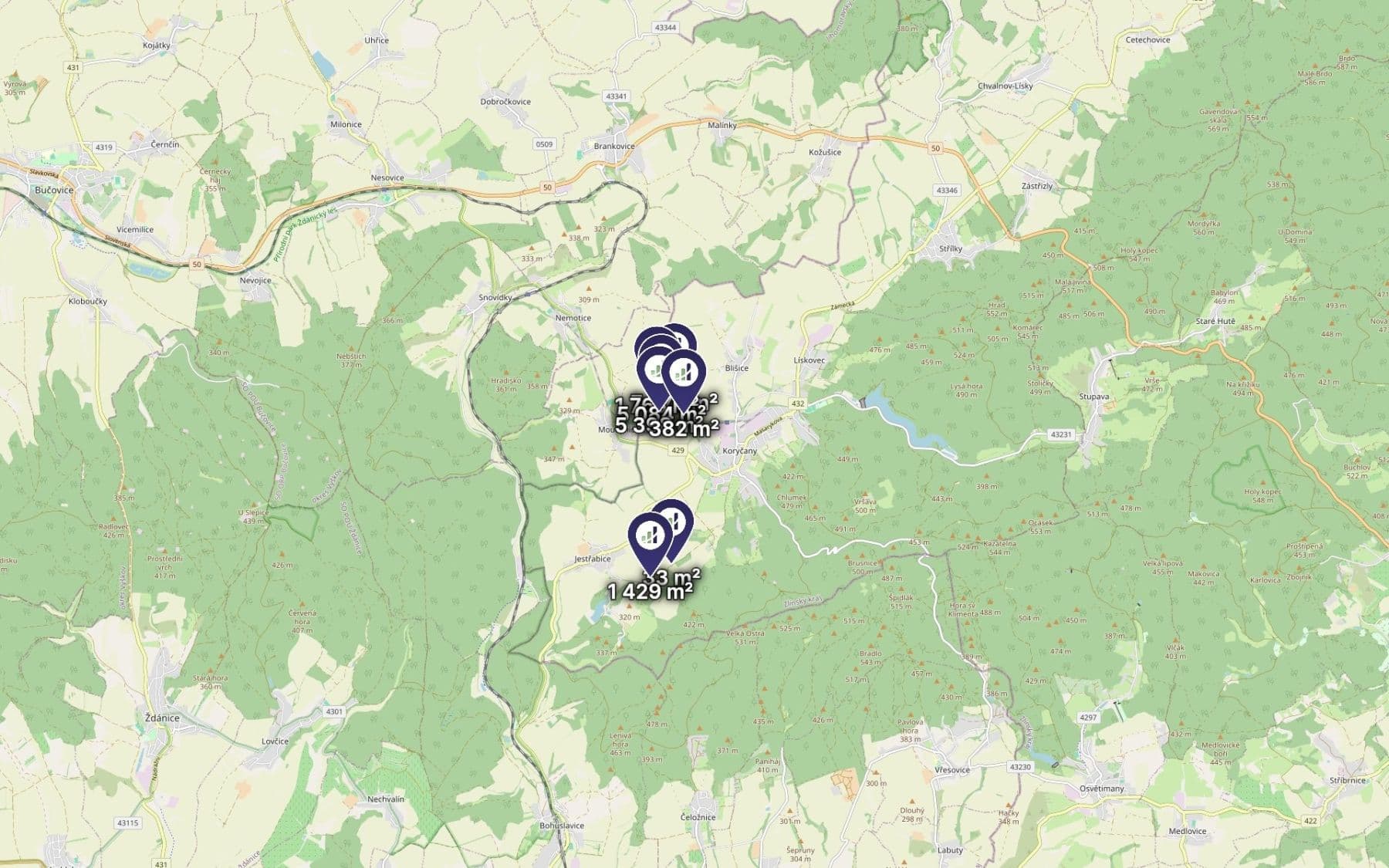 Prodej pozemku 21.573 m², Koryčany, Zlínský kraj Prodej pozemku 21.573 m², Koryčany, Zlínský kraj