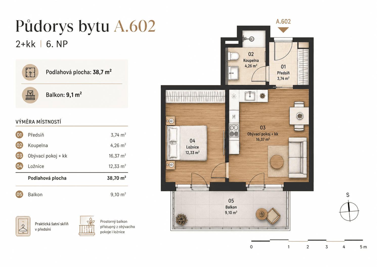 Pronájem bytu 2+kk 48 m², Kardašovská, Praha, Praha Pronájem bytu 2+kk 48 m², Kardašovská, Praha, Praha