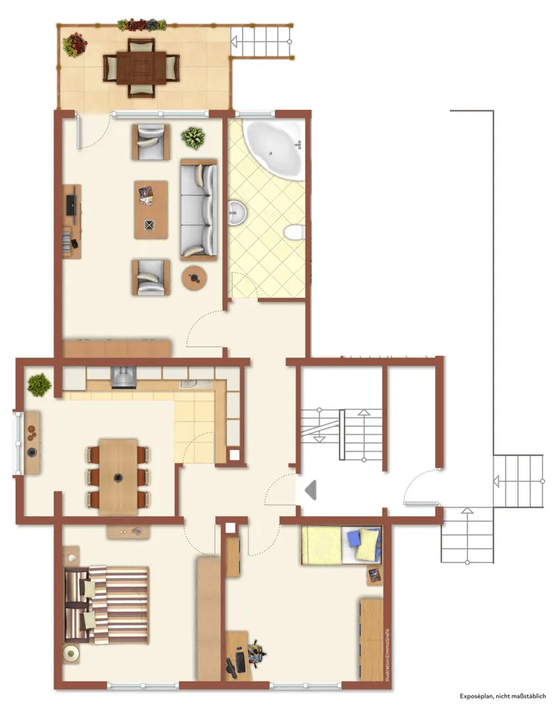 Pronájem bytu 3+kk 99 m², Waghäusel, Bádensko-Württembersko Pronájem bytu 3+kk 99 m², Waghäusel, Bádensko-Württembersko