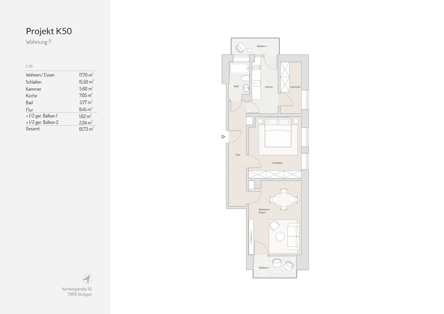 Pronájem bytu 2+kk 62 m², Kornbergstr 50, Stuttgart, Bádensko-Württembersko Pronájem bytu 2+kk 62 m², Kornbergstr 50, Stuttgart, Bádensko-Württembersko