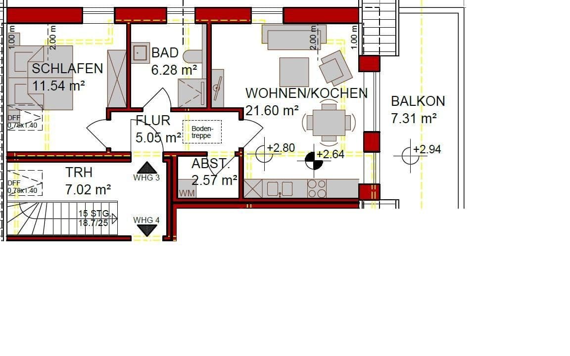 Pronájem bytu 2+1 55 m², Heideweg 7, Scheeßel, Dolní Sasko Pronájem bytu 2+1 55 m², Heideweg 7, Scheeßel, Dolní Sasko