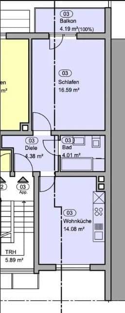 Pronájem bytu 1+1 41 m², Ludwigshafen am Rhein, Porýní-Falc Pronájem bytu 1+1 41 m², Ludwigshafen am Rhein, Porýní-Falc