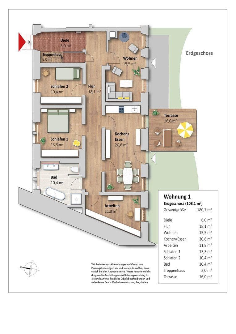 Pronájem domu 180 m², pozemek 285 m², Gutshof 5, Erkerode, Dolní Sasko Pronájem domu 180 m², pozemek 285 m², Gutshof 5, Erkerode, Dolní Sasko
