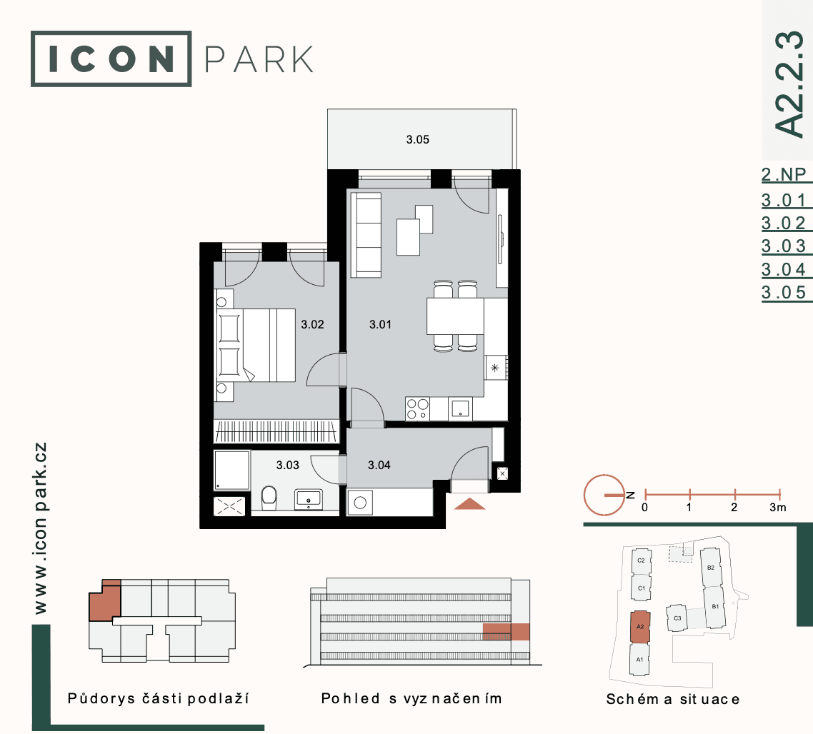 Pronájem bytu 2+kk 53 m², Ke křížku, Kladno, Středočeský kraj Pronájem bytu 2+kk 53 m², Ke křížku, Kladno, Středočeský kraj