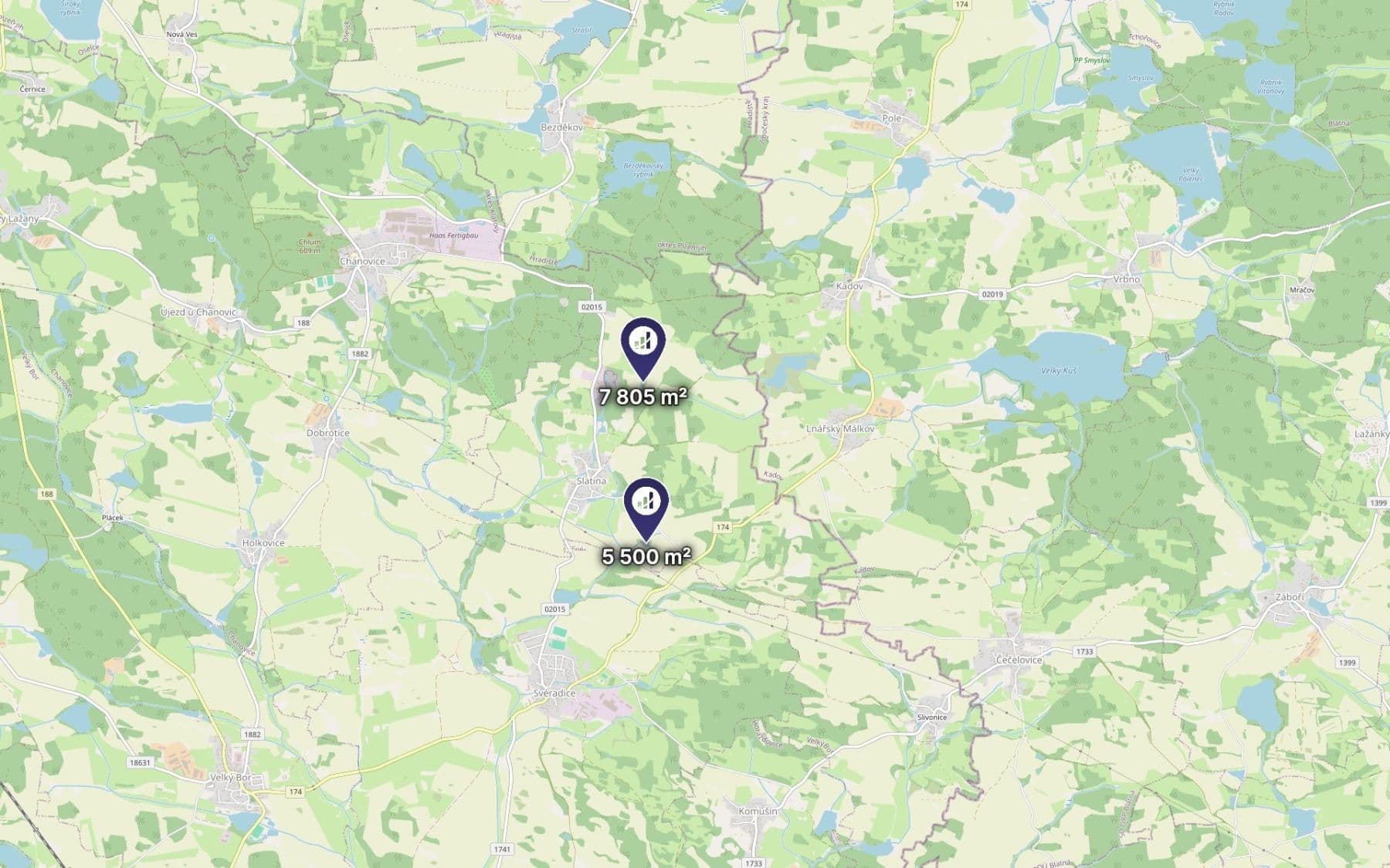 Prodej pozemku 13.305 m², Slatina, Plzeňský kraj Prodej pozemku 13.305 m², Slatina, Plzeňský kraj