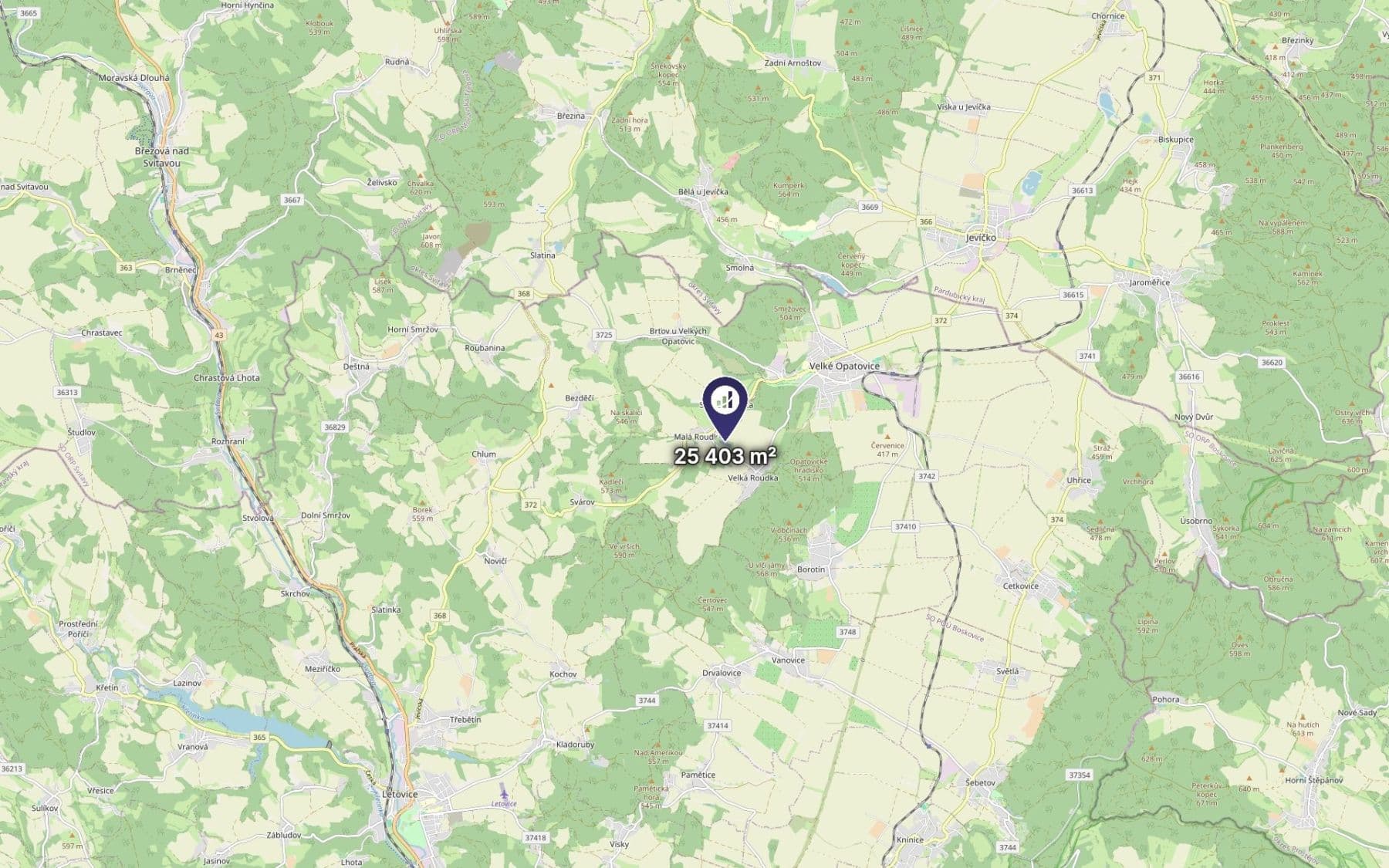 Prodej pozemku 25.403 m², Velké Opatovice, Jihomoravský kraj Prodej pozemku 25.403 m², Velké Opatovice, Jihomoravský kraj