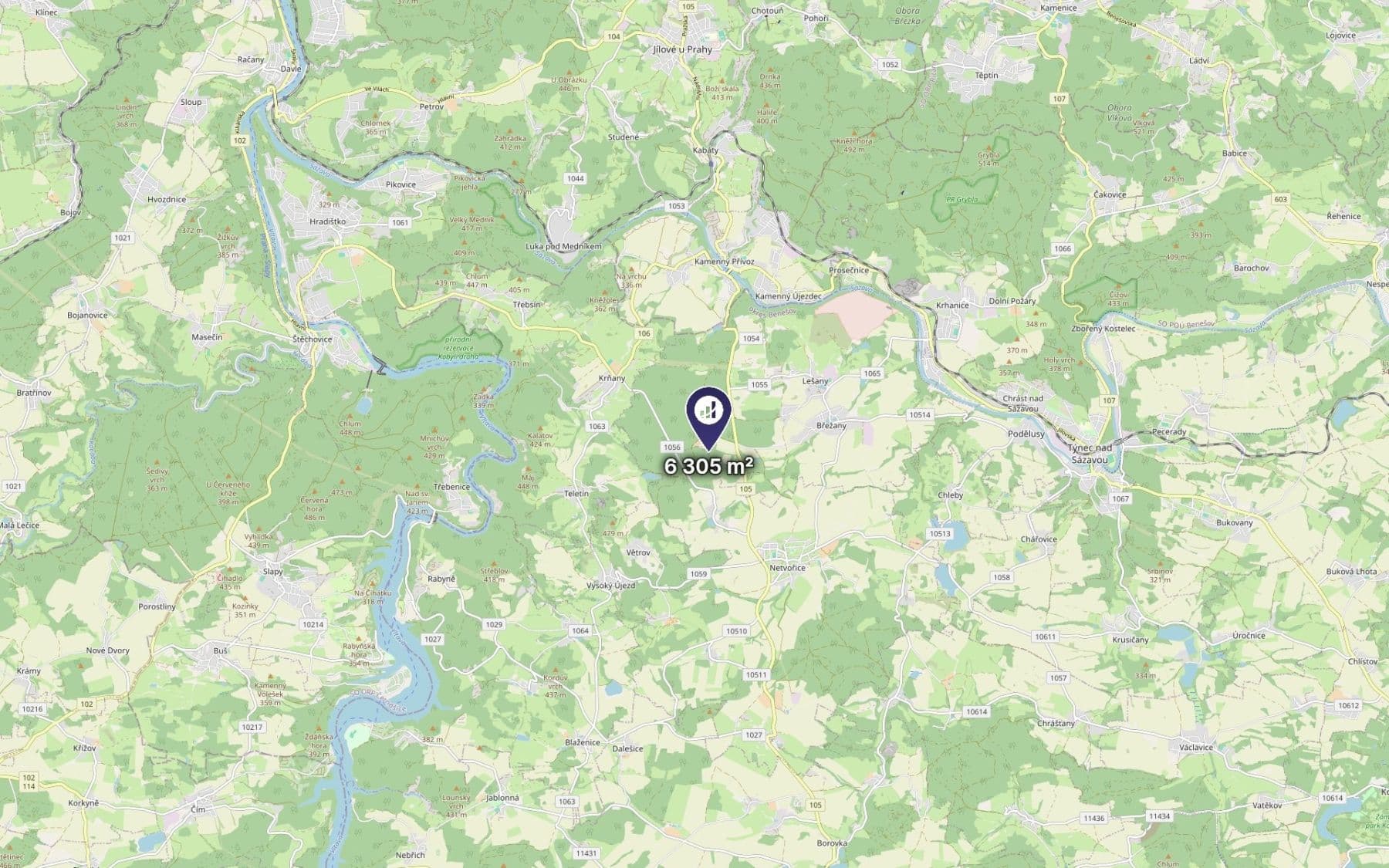 Prodej pozemku 6.305 m², Netvořice, Středočeský kraj Prodej pozemku 6.305 m², Netvořice, Středočeský kraj