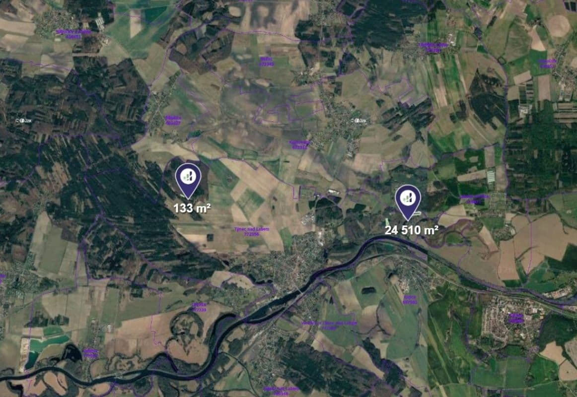 Prodej pozemku 23.017 m², Týnec nad Labem, Středočeský kraj Prodej pozemku 23.017 m², Týnec nad Labem, Středočeský kraj