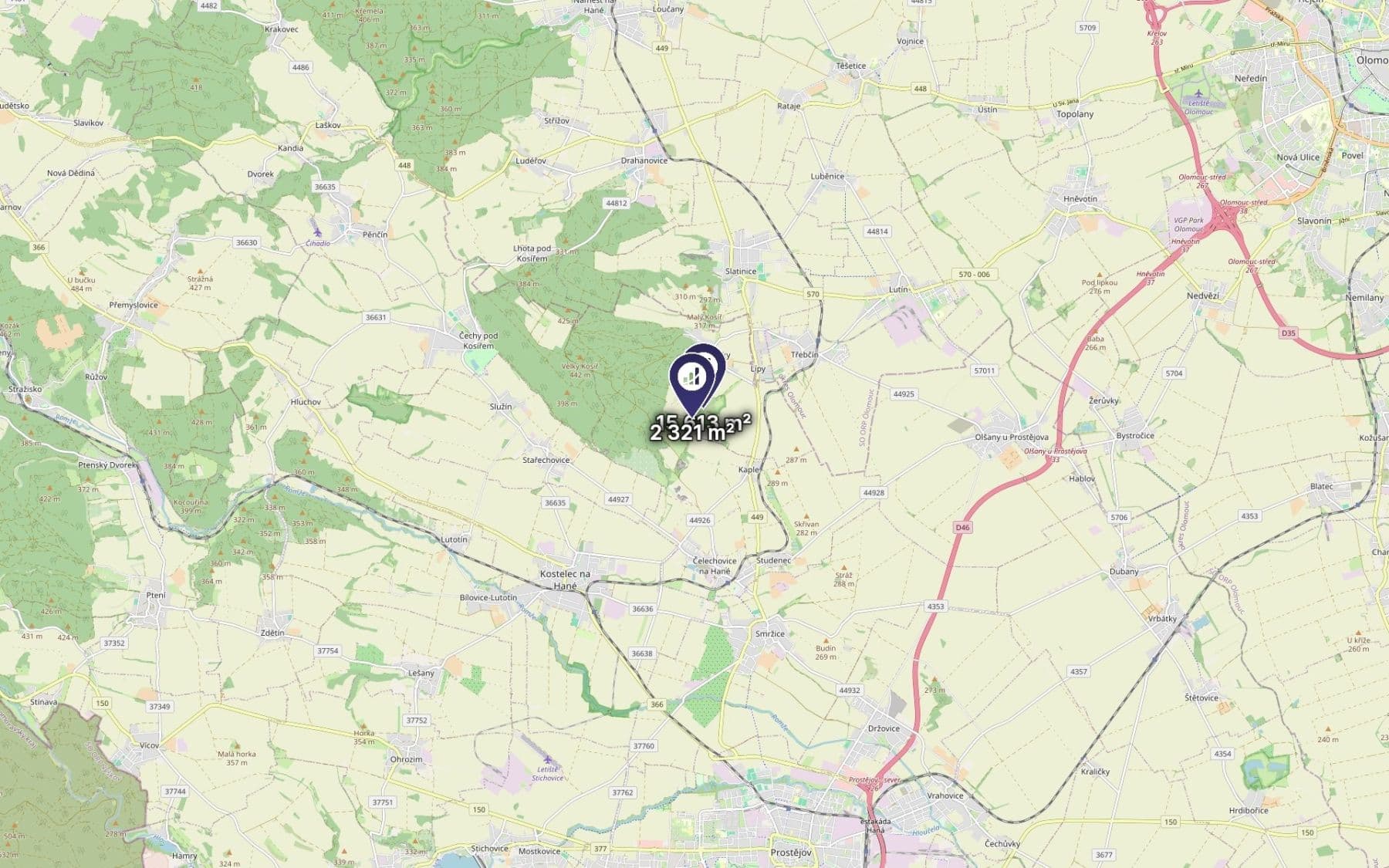 Prodej pozemku 8.967 m², Slatinky, Olomoucký kraj Prodej pozemku 8.967 m², Slatinky, Olomoucký kraj