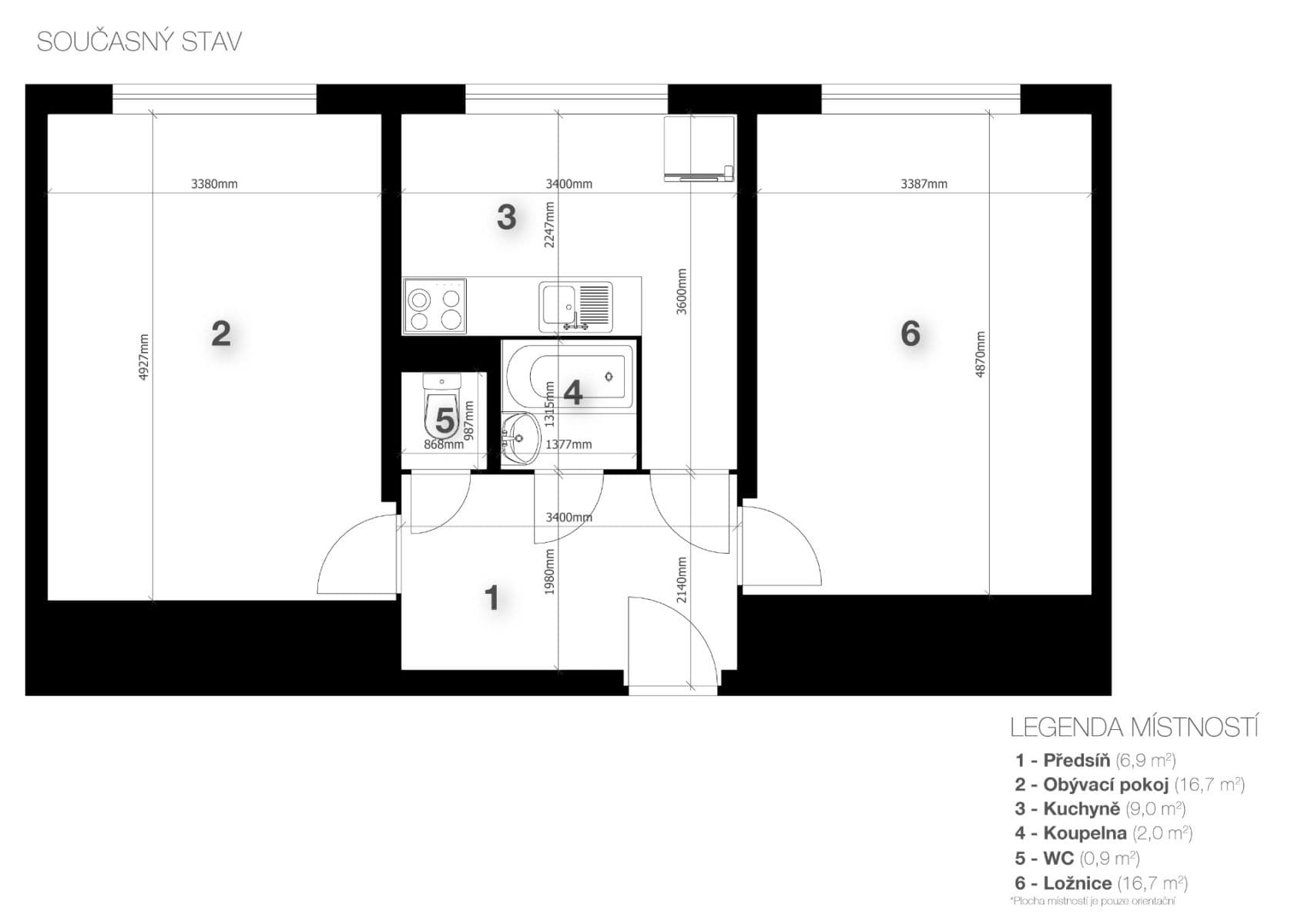 Pronájem bytu 2+1 55 m², Na Petřinách, Praha, Praha Pronájem bytu 2+1 55 m², Na Petřinách, Praha, Praha