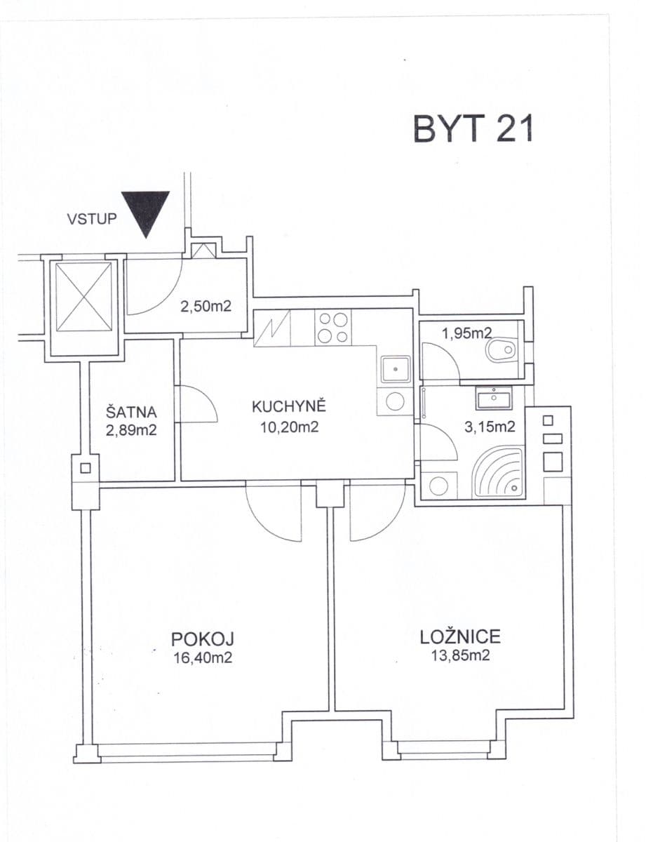 Pronájem bytu 2+kk 52 m², Puškinovo náměstí, Praha, Praha Pronájem bytu 2+kk 52 m², Puškinovo náměstí, Praha, Praha