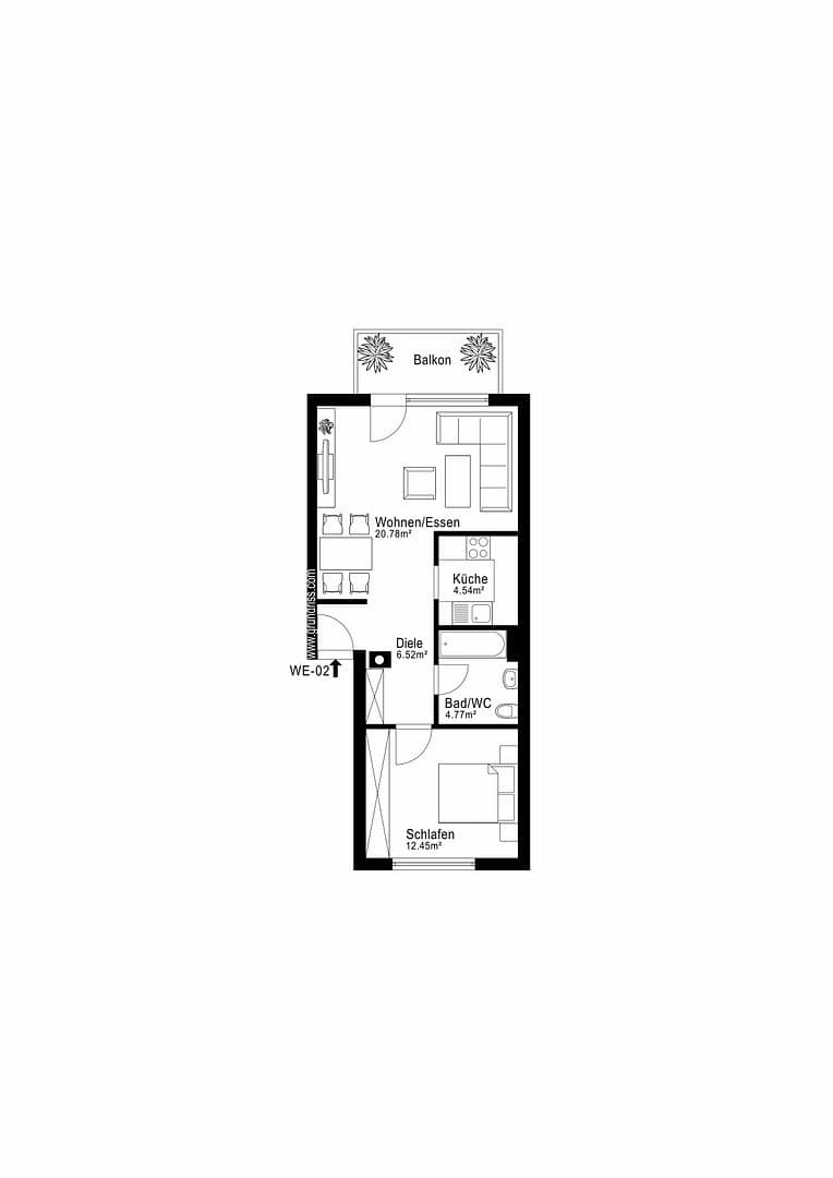 Prodej bytu 2+1 52 m², Mannheim, Bádensko-Württembersko Prodej bytu 2+1 52 m², Mannheim, Bádensko-Württembersko