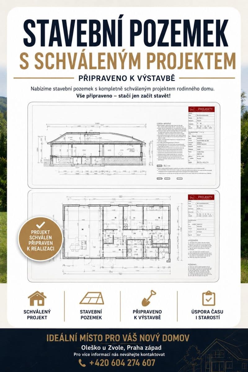 Prodej pozemku 857 m², Březová-Oleško, Středočeský kraj Prodej pozemku 857 m², Březová-Oleško, Středočeský kraj