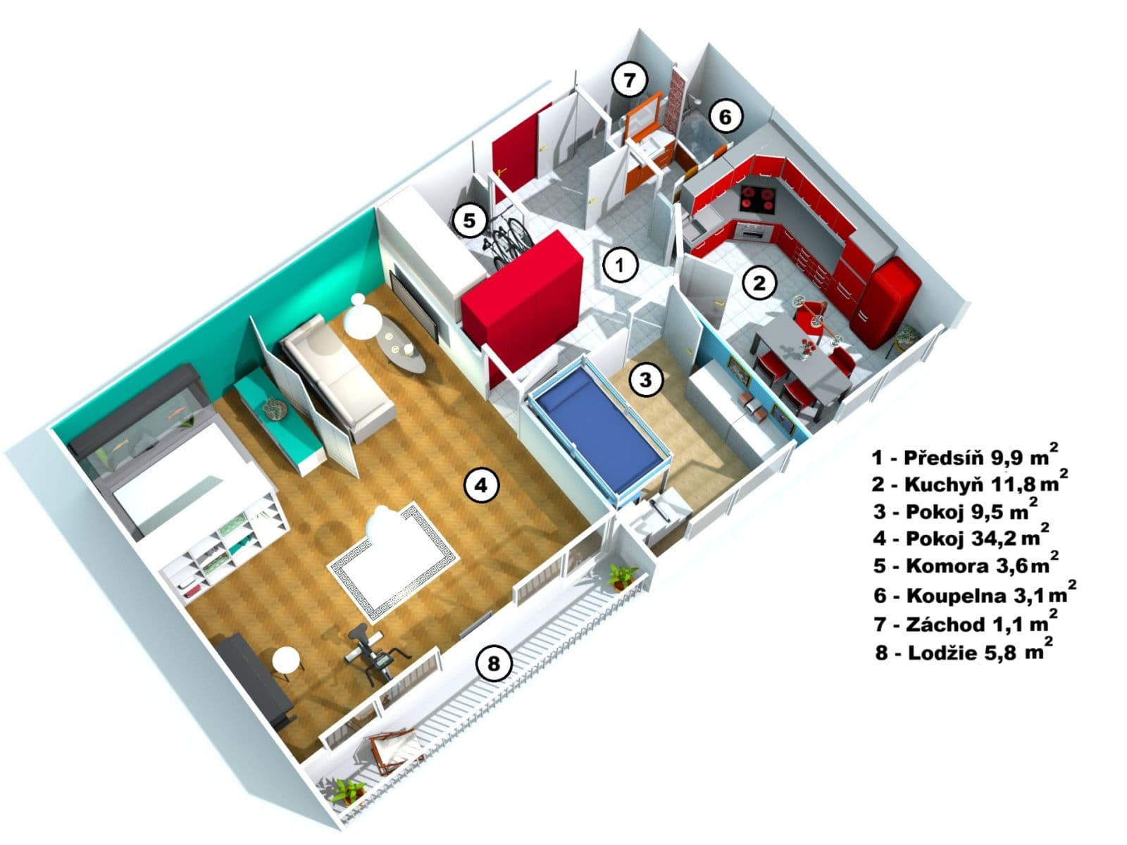 Prodej bytu 3+kk 73 m², Bryksova, Praha, Praha Prodej bytu 3+kk 73 m², Bryksova, Praha, Praha