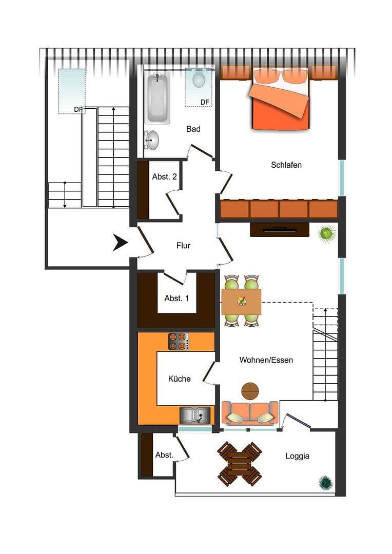 Pronájem bytu 2+kk 75 m², Rehwinkel 7, Seelze, Dolní Sasko Pronájem bytu 2+kk 75 m², Rehwinkel 7, Seelze, Dolní Sasko