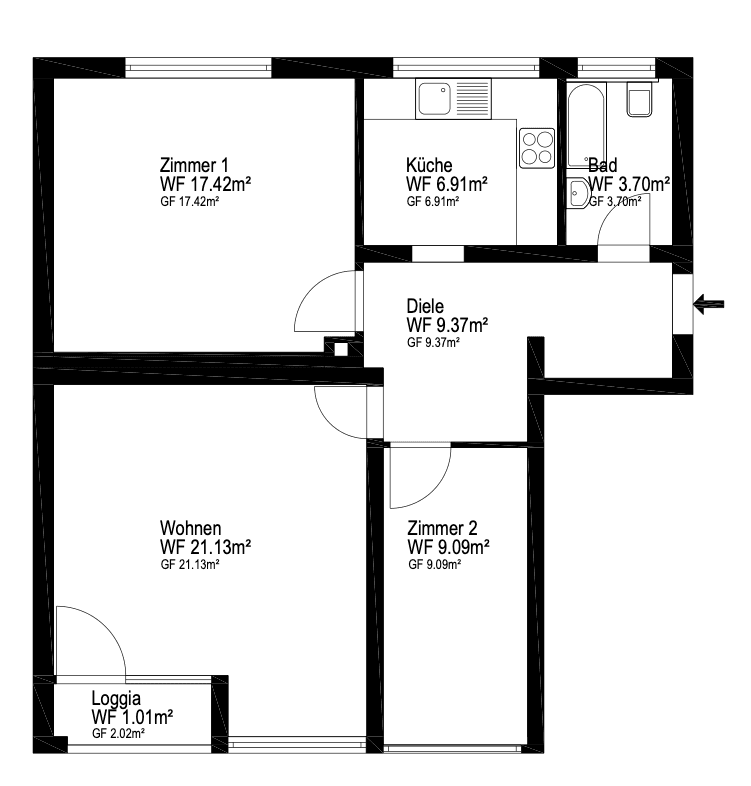 Prodej bytu 3+1 65 m², Damaschkestr. 6, Berlin, Berlín Prodej bytu 3+1 65 m², Damaschkestr. 6, Berlin, Berlín