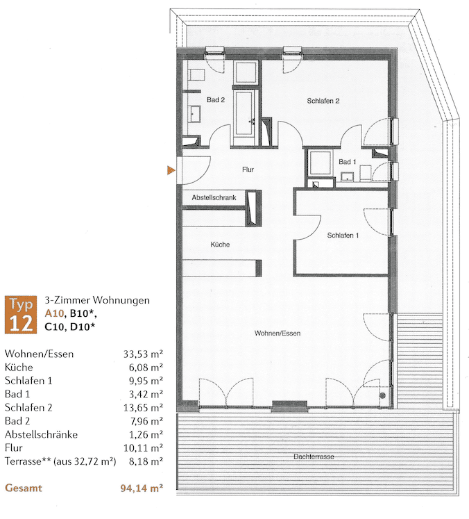 Prodej bytu 3+1 95 m², Dünenweg 1 C, Neustadt in Holstein, Šlesvicko-Holštýnsko Prodej bytu 3+1 95 m², Dünenweg 1 C, Neustadt in Holstein, Šlesvicko-Holštýnsko