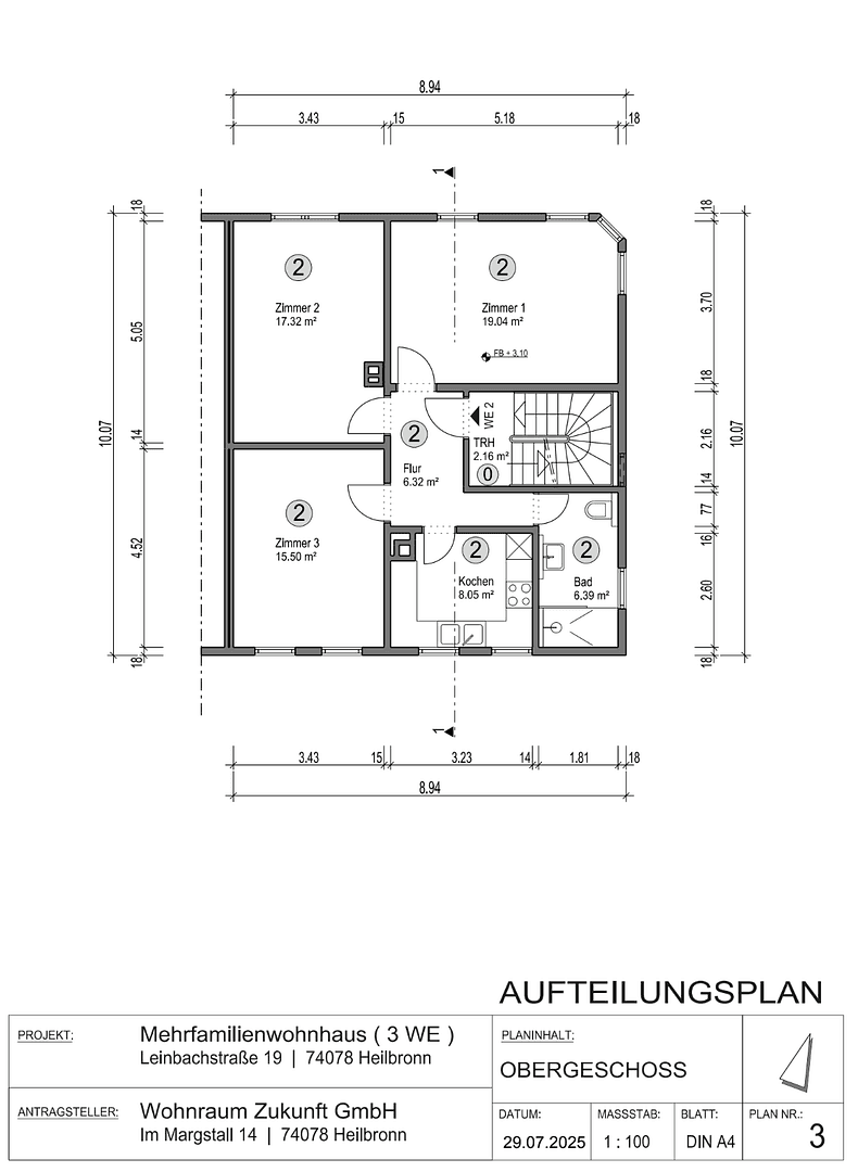 Prodej bytu 3+1 73 m², Leinbachstr. 19, Heilbronn, Bádensko-Württembersko Prodej bytu 3+1 73 m², Leinbachstr. 19, Heilbronn, Bádensko-Württembersko