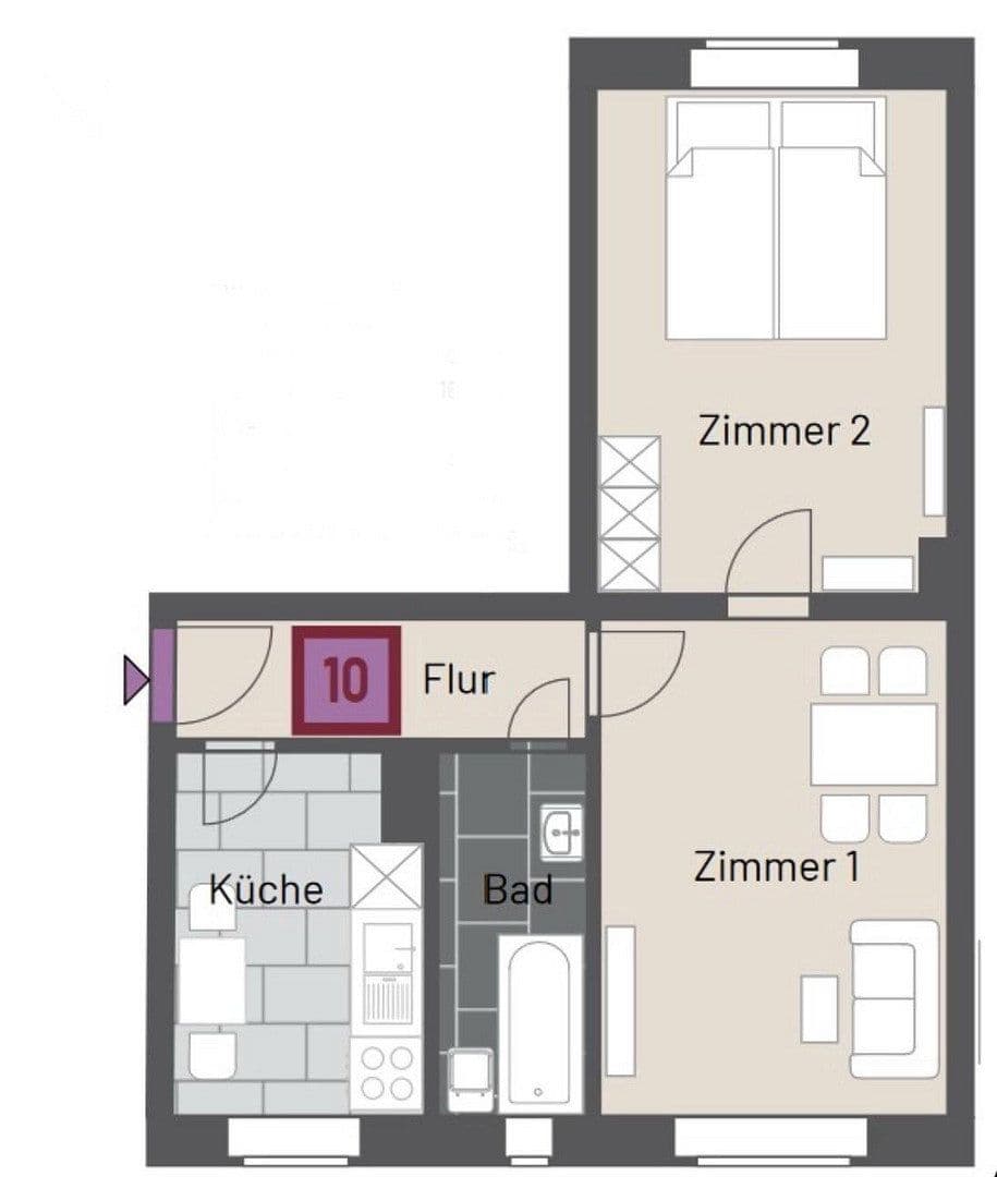 Pronájem bytu 2+1 51 m², Märkische Aue 12, Brandenburg ad Havel, Braniborsko Pronájem bytu 2+1 51 m², Märkische Aue 12, Brandenburg ad Havel, Braniborsko