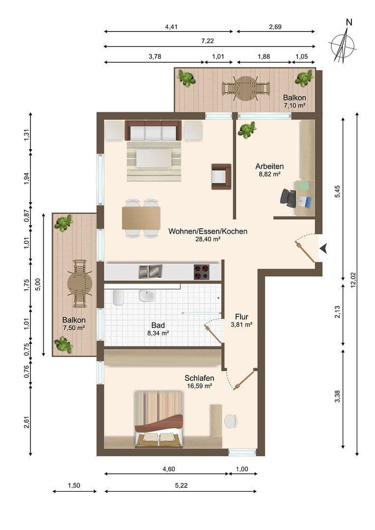 Prodej bytu 3+1 74 m², Brunnengasse 6, Ingersheim, Bádensko-Württembersko Prodej bytu 3+1 74 m², Brunnengasse 6, Ingersheim, Bádensko-Württembersko