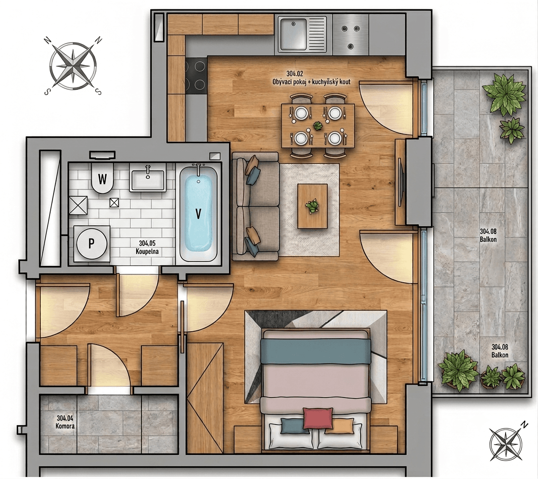 Pronájem bytu 1+kk 39 m², Kolmanova, Praha, Praha Pronájem bytu 1+kk 39 m², Kolmanova, Praha, Praha