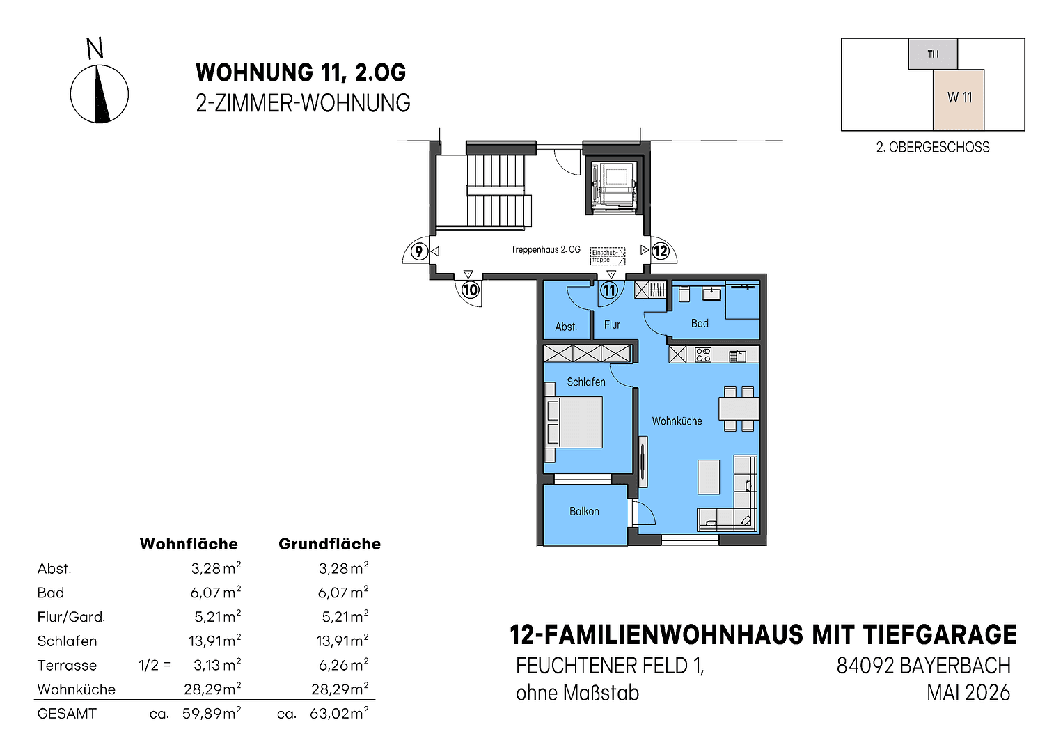 Prodej bytu 2+1 60 m², Feuchtener Feld 1, Bayerbach bei Ergoldsbach, Bavorsko Prodej bytu 2+1 60 m², Feuchtener Feld 1, Bayerbach bei Ergoldsbach, Bavorsko