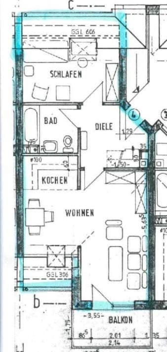 Pronájem bytu 3+1 73 m², Coesfeld, Severní Porýní-Vestfálsko Pronájem bytu 3+1 73 m², Coesfeld, Severní Porýní-Vestfálsko