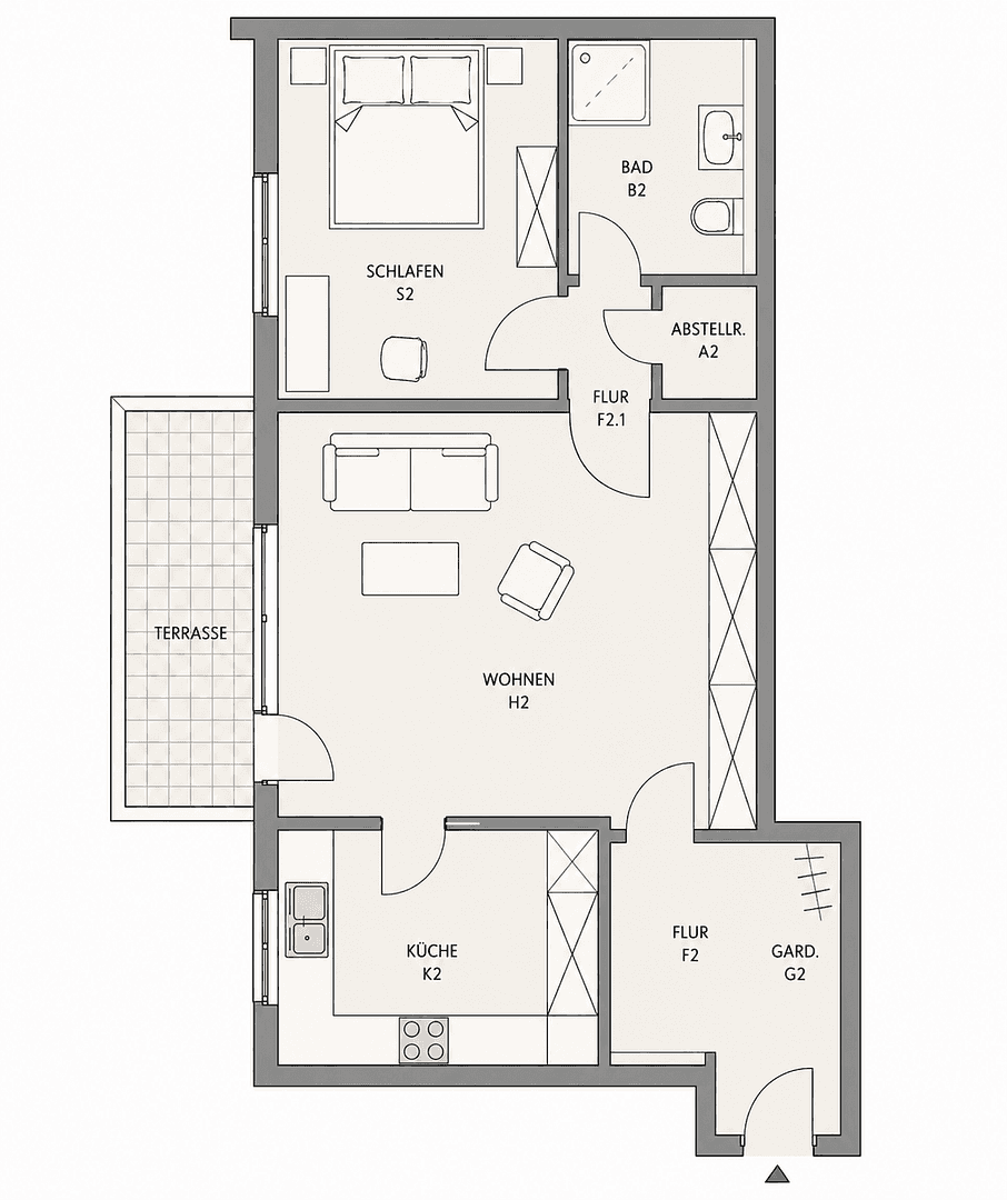 Pronájem bytu 2+1 47 m², Bargteheide, Šlesvicko-Holštýnsko Pronájem bytu 2+1 47 m², Bargteheide, Šlesvicko-Holštýnsko