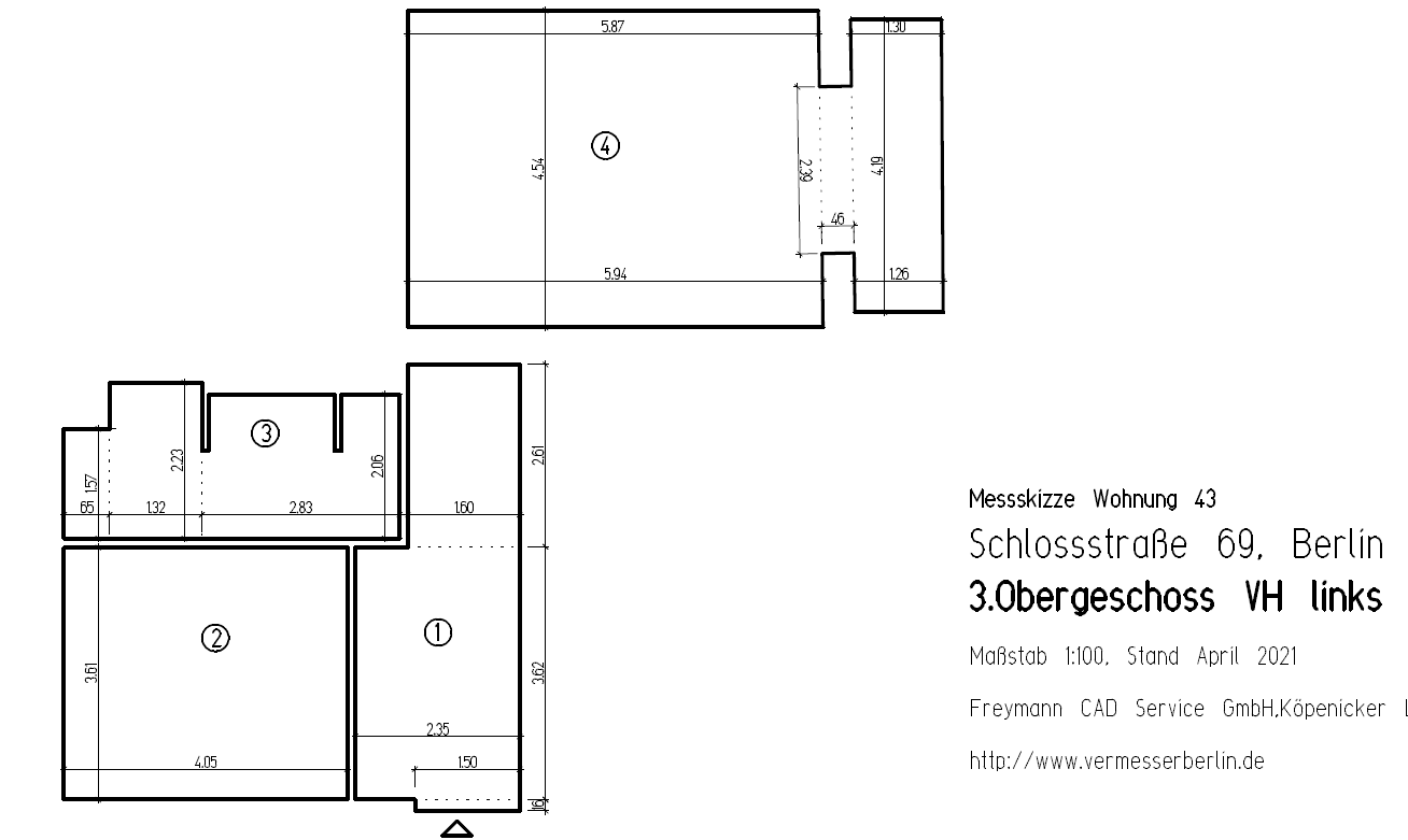 Pronájem bytu 2+1 71 m², Schloßstr. 69, Berlin, Berlín Pronájem bytu 2+1 71 m², Schloßstr. 69, Berlin, Berlín