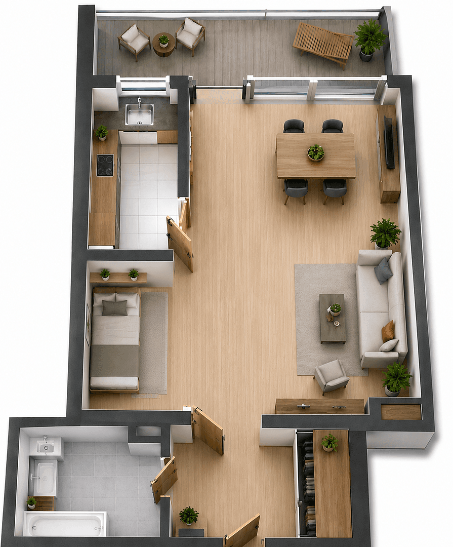 Prodej bytu 1+1 42 m², Germering, Bavorsko Prodej bytu 1+1 42 m², Germering, Bavorsko