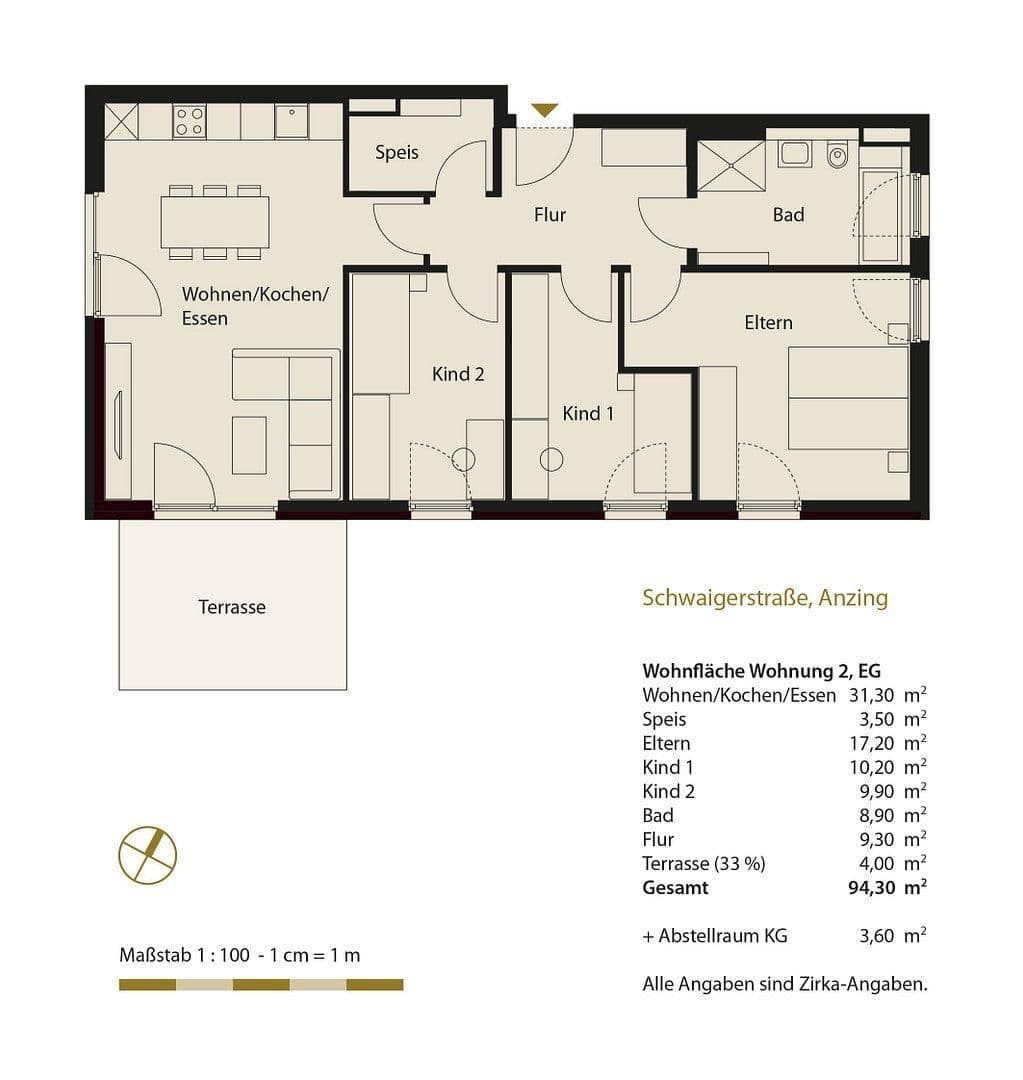 Pronájem bytu 4+1 95 m², Anzing, Bavorsko Pronájem bytu 4+1 95 m², Anzing, Bavorsko