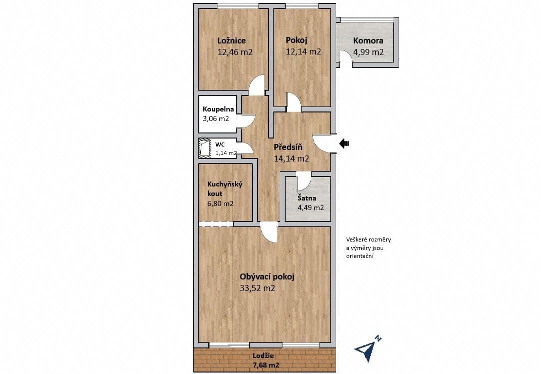 Prodej bytu 3+kk 93 m², U Kněžské louky, Praha, Praha Prodej bytu 3+kk 93 m², U Kněžské louky, Praha, Praha