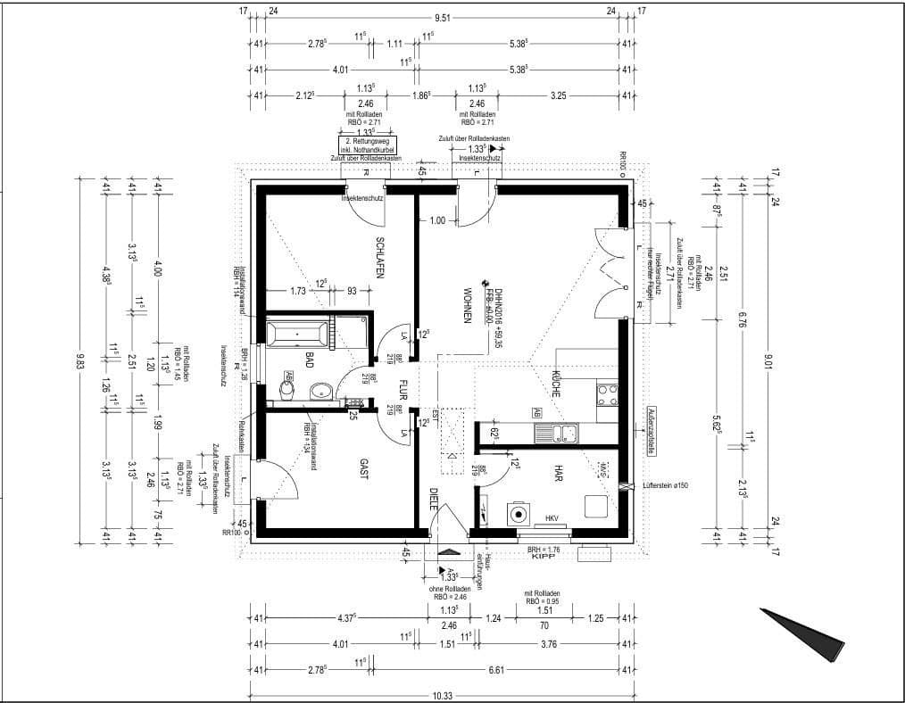 Prodej domu 82 m², pozemek 641 m², Am Uhlenhorst 25, Borkheide, Braniborsko Prodej domu 82 m², pozemek 641 m², Am Uhlenhorst 25, Borkheide, Braniborsko