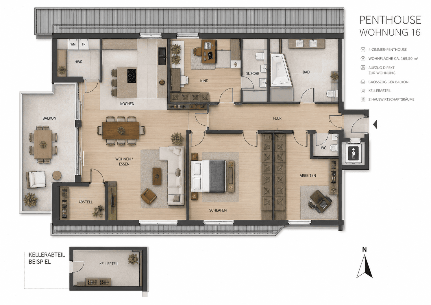 Prodej bytu 4+1 145 m², Brunnthal, Bavorsko Prodej bytu 4+1 145 m², Brunnthal, Bavorsko