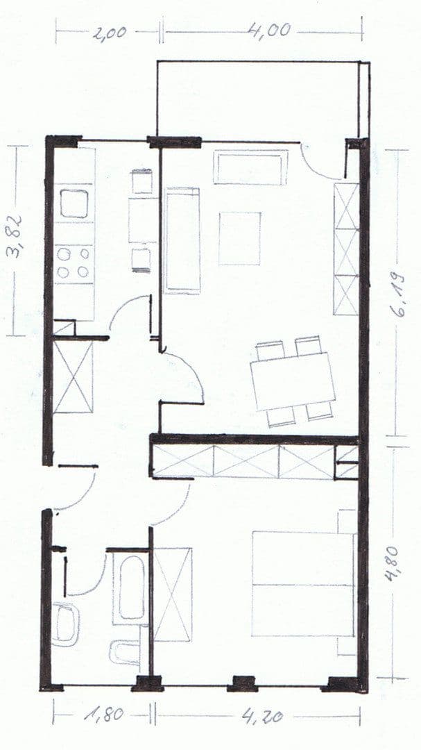 Pronájem bytu 2+1 63 m², Bedingrader Str., Essen, Severní Porýní-Vestfálsko Pronájem bytu 2+1 63 m², Bedingrader Str., Essen, Severní Porýní-Vestfálsko