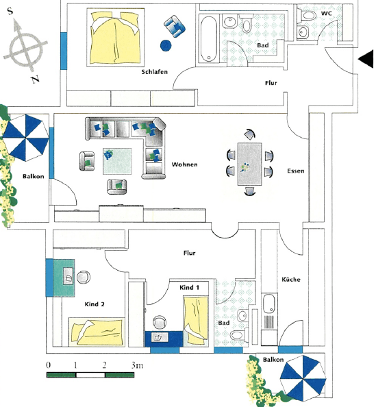 Pronájem bytu 4+1 107 m², Berliner Str. 40, Landstuhl, Porýní-Falc Pronájem bytu 4+1 107 m², Berliner Str. 40, Landstuhl, Porýní-Falc