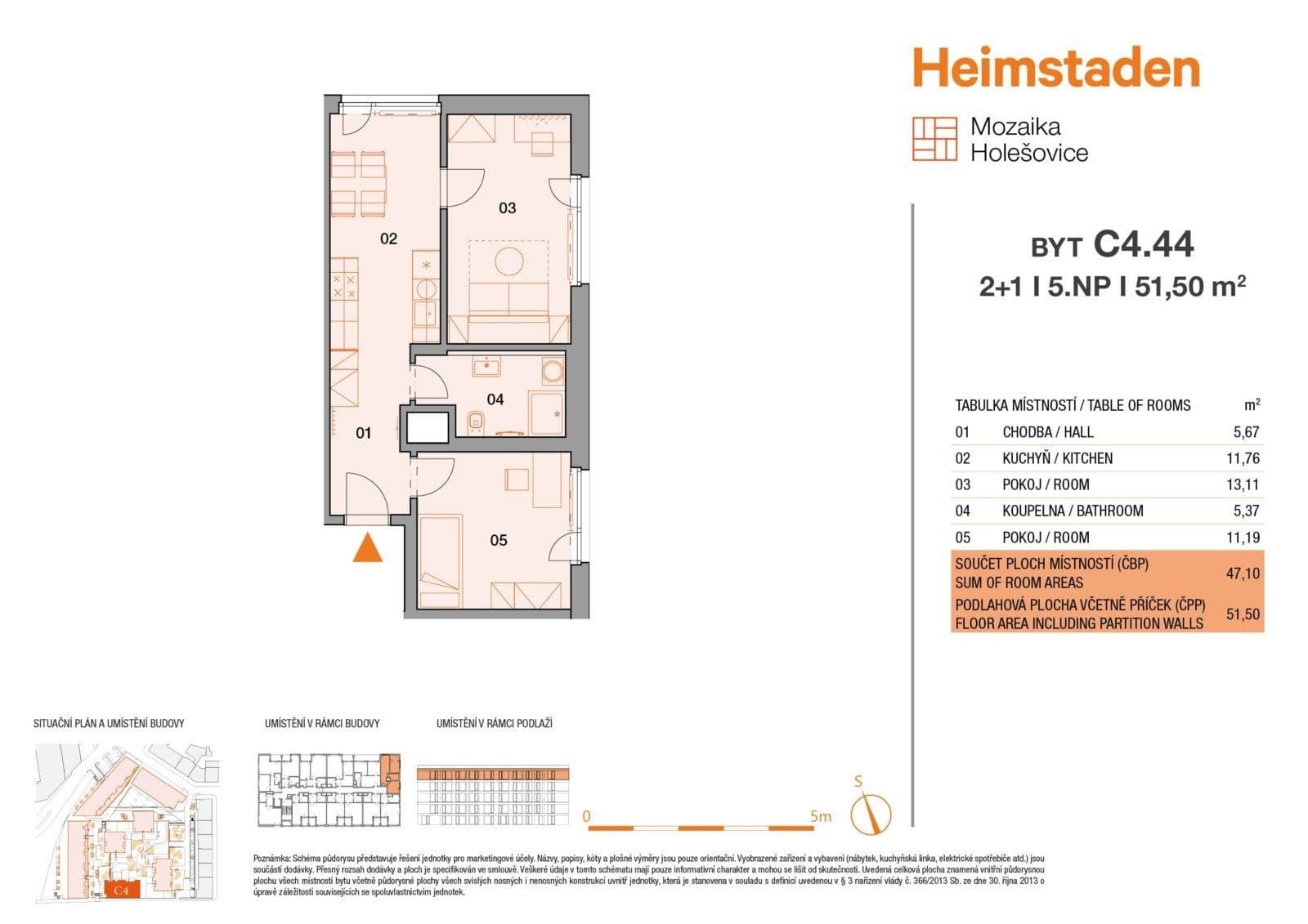 Pronájem bytu 2+1 47 m², Vrbenského, Praha, Praha Pronájem bytu 2+1 47 m², Vrbenského, Praha, Praha