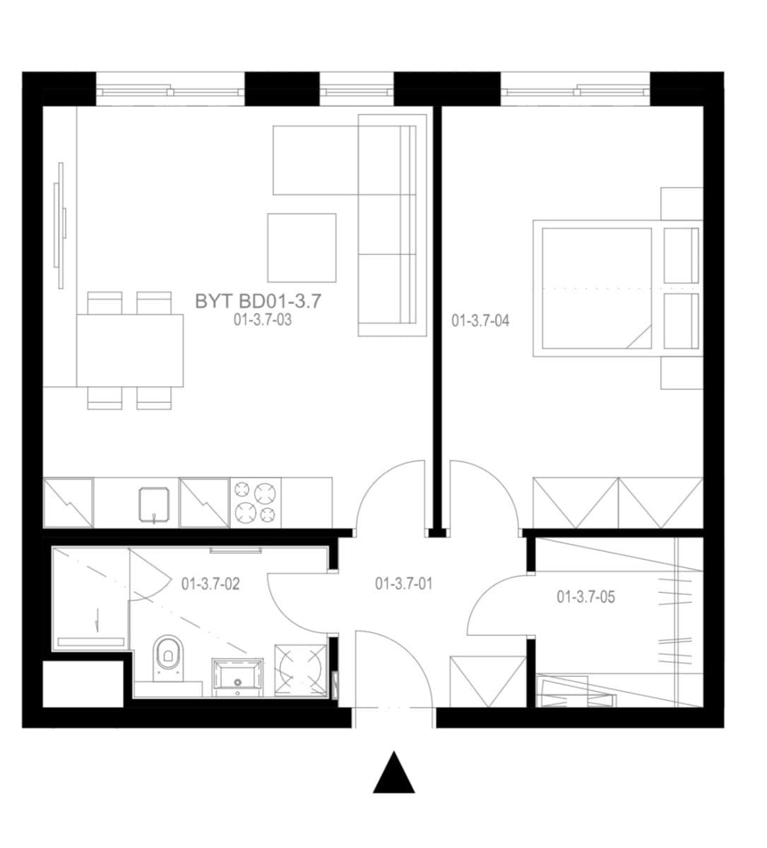 Pronájem bytu 2+kk 52 m², U Engerthu, Kladno, Středočeský kraj Pronájem bytu 2+kk 52 m², U Engerthu, Kladno, Středočeský kraj
