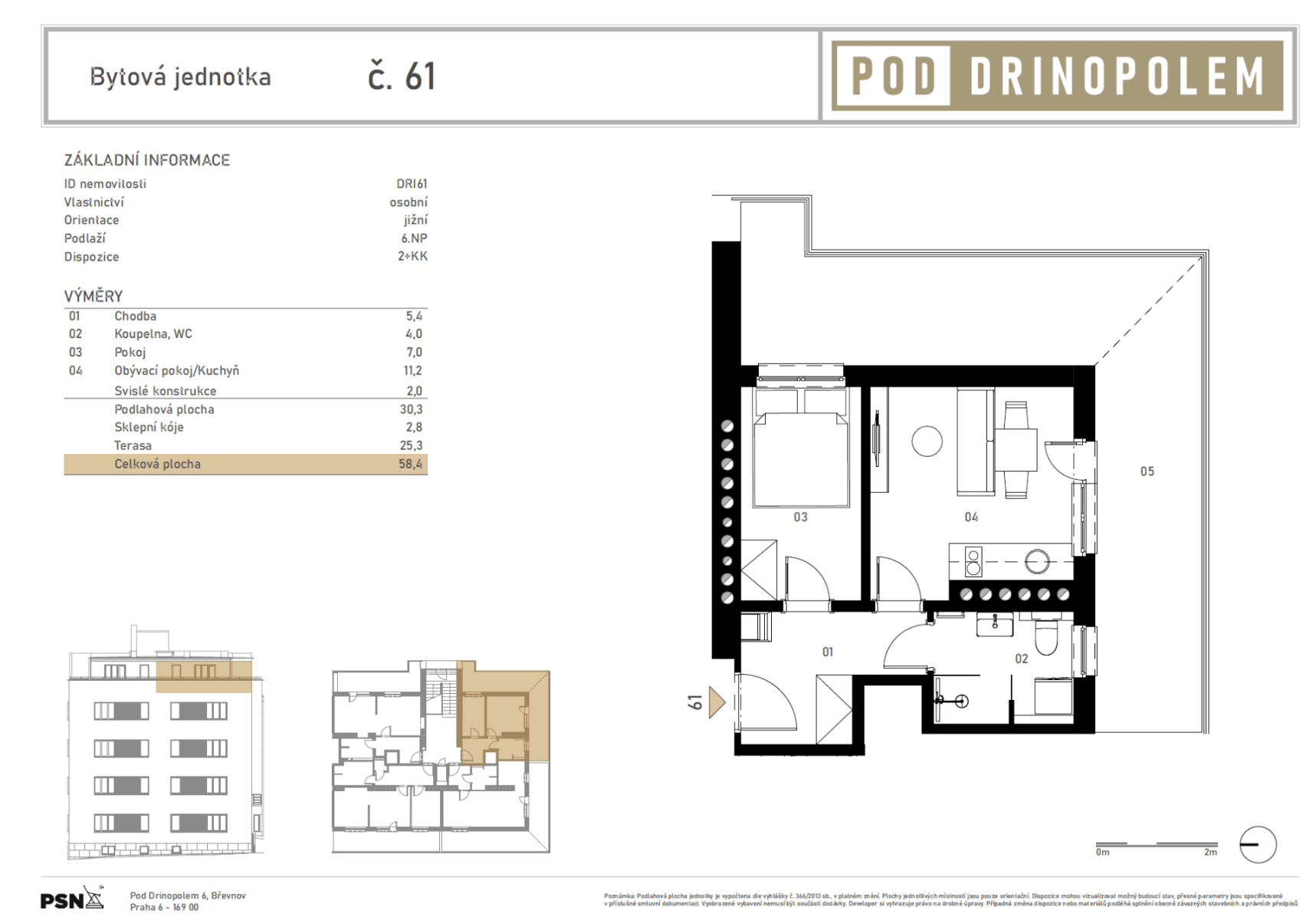 Pronájem bytu 2+kk 30 m², Pod Drinopolem, Praha, Praha Pronájem bytu 2+kk 30 m², Pod Drinopolem, Praha, Praha