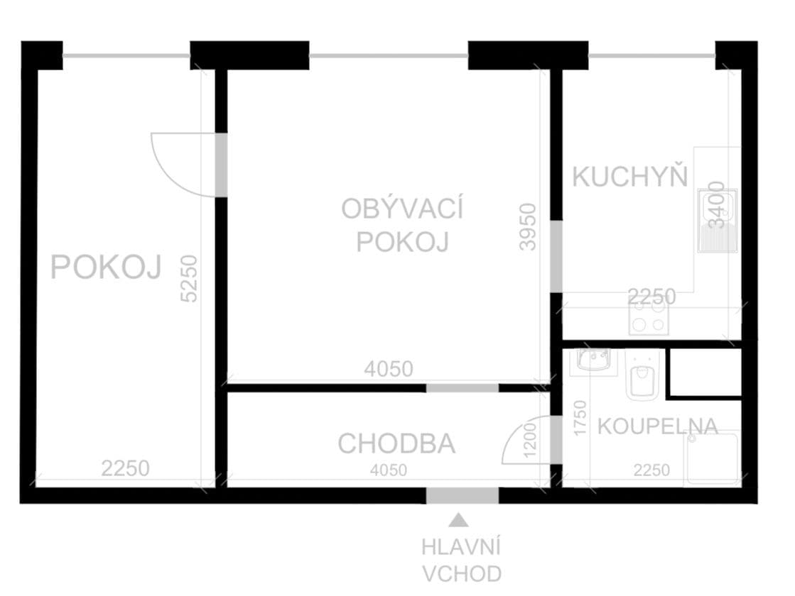 Prodej bytu 2+1 45 m², Podlesí III, Zlín, Zlínský kraj Prodej bytu 2+1 45 m², Podlesí III, Zlín, Zlínský kraj