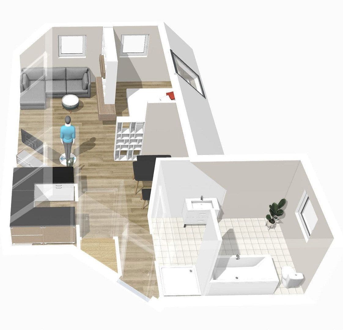 Pronájem bytu 1+1 40 m², Herforder Straße 209, Bielefeld, Severní Porýní-Vestfálsko Pronájem bytu 1+1 40 m², Herforder Straße 209, Bielefeld, Severní Porýní-Vestfálsko