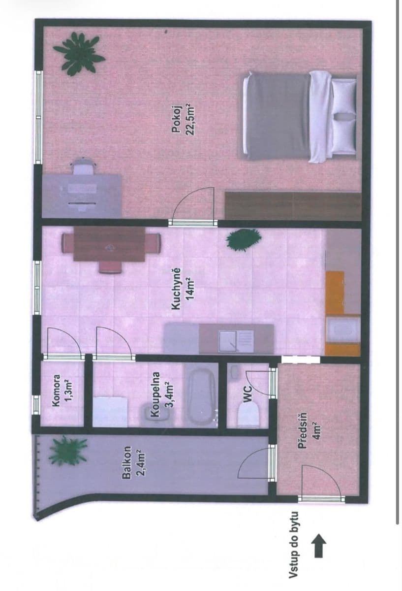Pronájem bytu 1+1 46 m², Purkyňova, Brno, Jihomoravský kraj Pronájem bytu 1+1 46 m², Purkyňova, Brno, Jihomoravský kraj