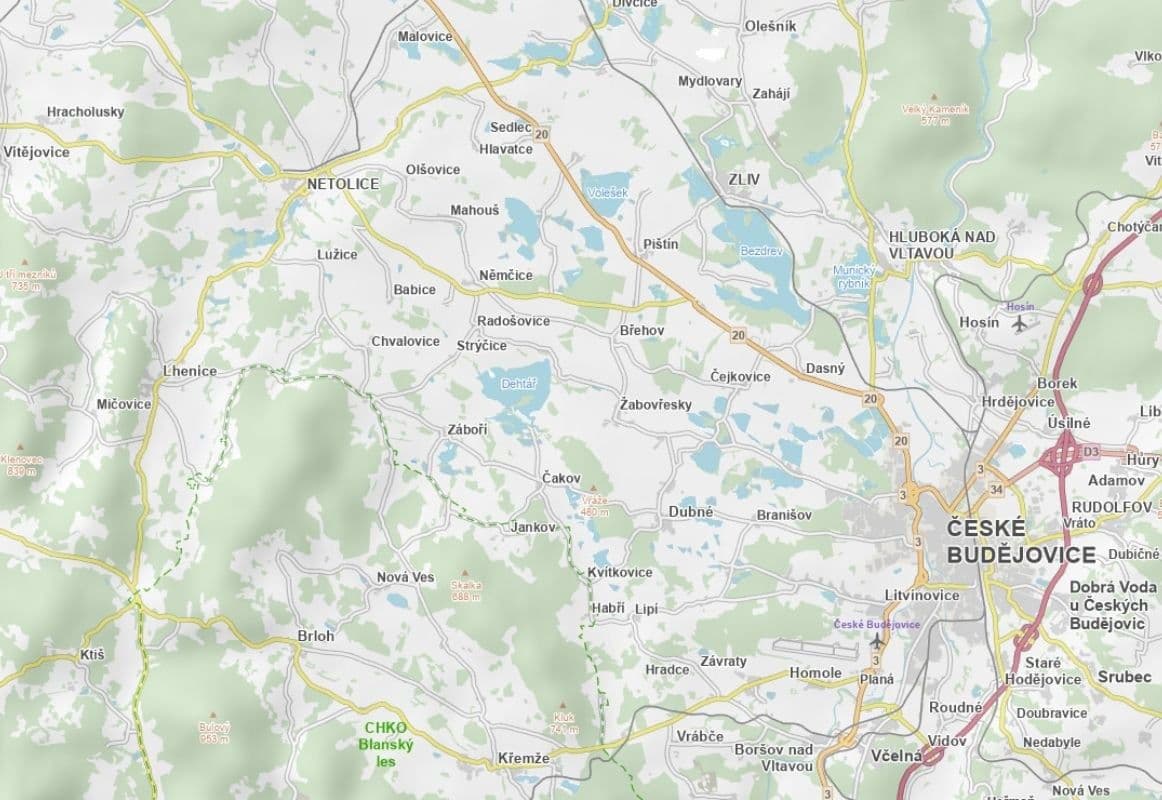 Prodej pozemku 4.360 m², Záboří, Jihočeský kraj Prodej pozemku 4.360 m², Záboří, Jihočeský kraj