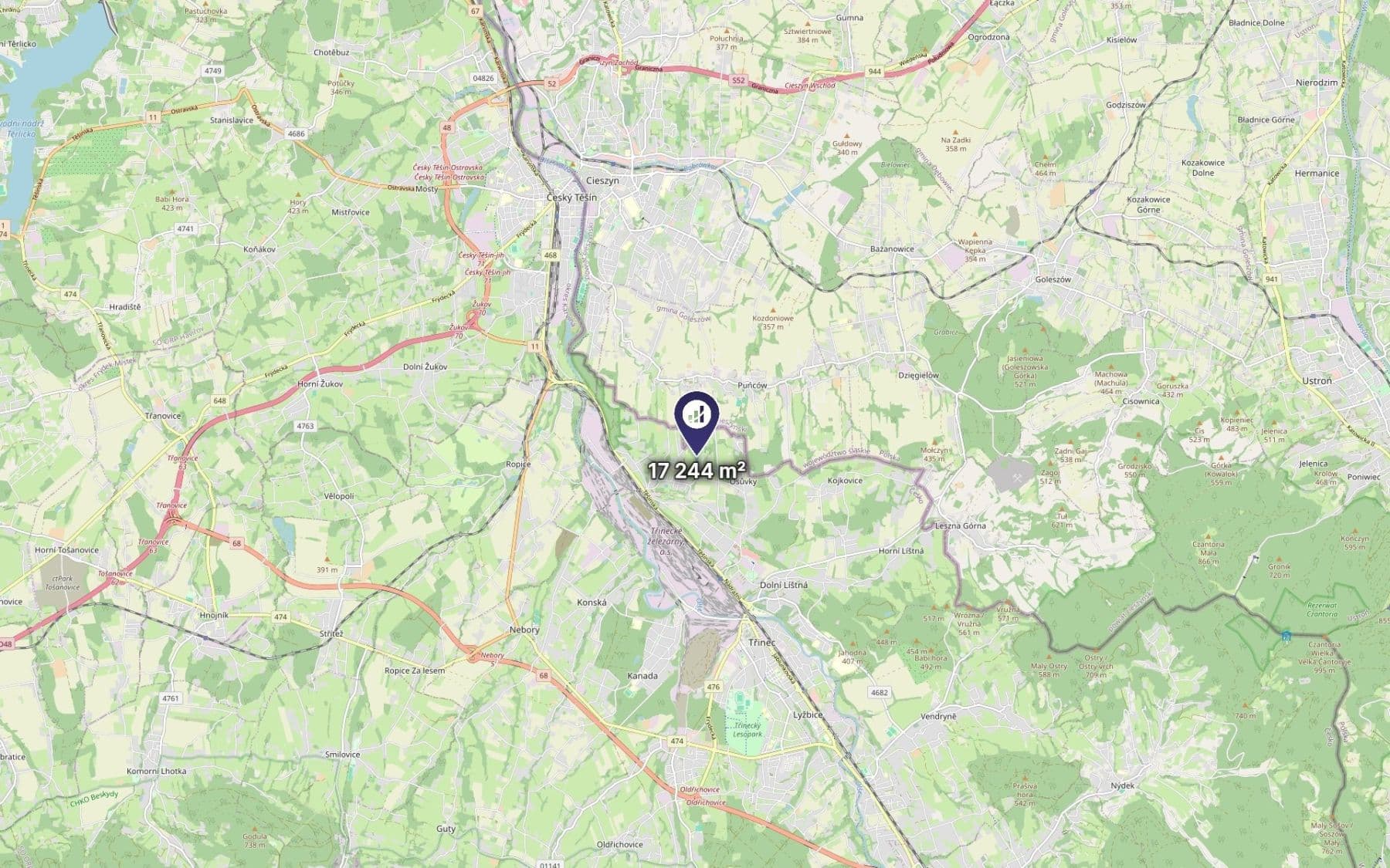 Prodej pozemku 5.748 m², Třinec, Moravskoslezský kraj Prodej pozemku 5.748 m², Třinec, Moravskoslezský kraj