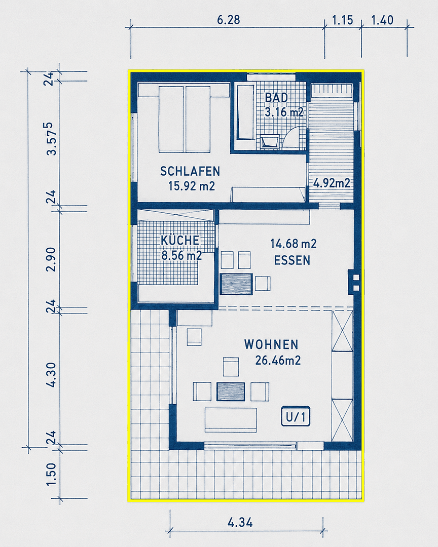 Pronájem bytu 2+1 81 m², Graf-Berthold-Straße 22, Bad Herrenalb, Bádensko-Württembersko Pronájem bytu 2+1 81 m², Graf-Berthold-Straße 22, Bad Herrenalb, Bádensko-Württembersko