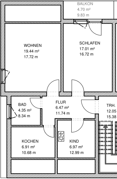 Pronájem bytu 2+kk 59 m², Wöllstadt, Hessen Pronájem bytu 2+kk 59 m², Wöllstadt, Hessen