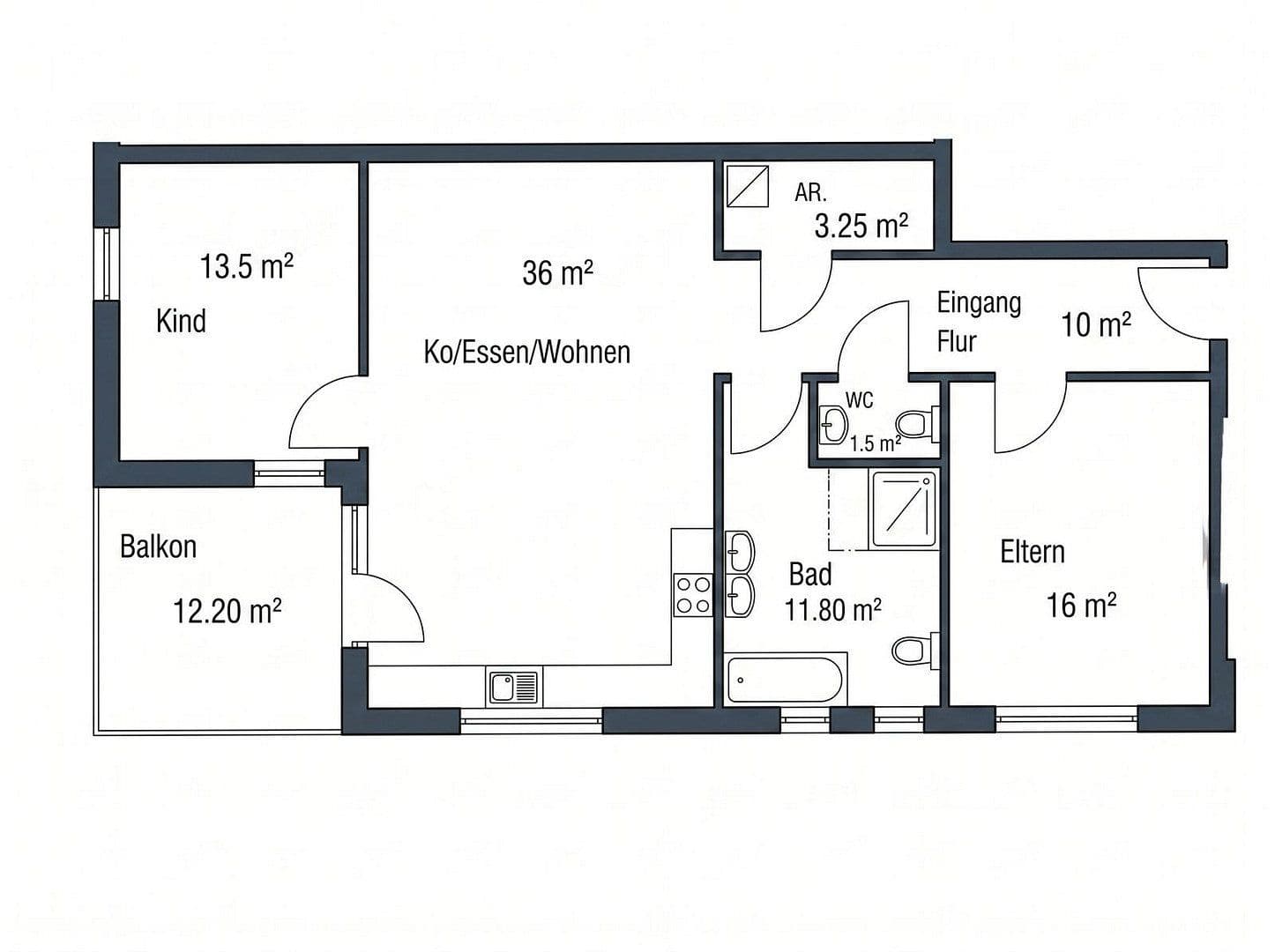 Pronájem bytu 3+1 95 m², Jockgrim, Porýní-Falc Pronájem bytu 3+1 95 m², Jockgrim, Porýní-Falc