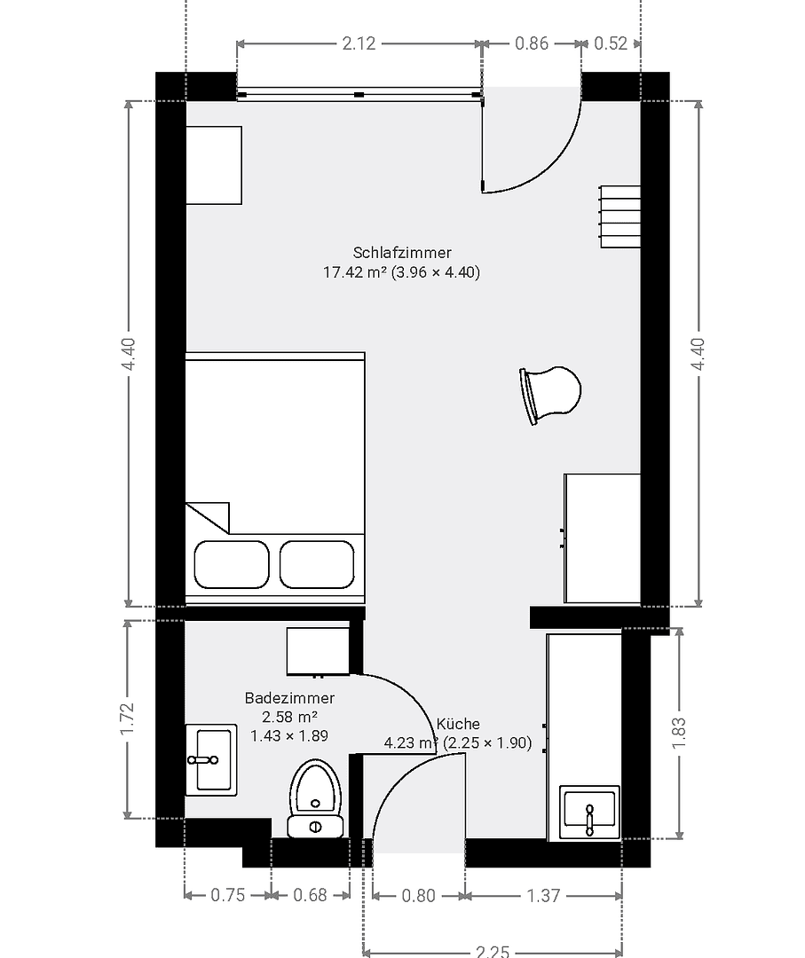Pronájem bytu 1+1 31 m², Nußloch, Bádensko-Württembersko Pronájem bytu 1+1 31 m², Nußloch, Bádensko-Württembersko