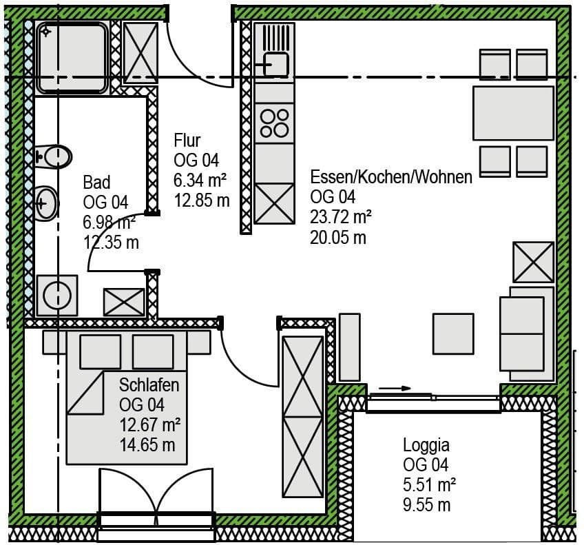 Prodej bytu 2+1 52 m², Stauffenbergstraße 2, Berg b.Neumarkt i.d.OPf., Bavorsko Prodej bytu 2+1 52 m², Stauffenbergstraße 2, Berg b.Neumarkt i.d.OPf., Bavorsko