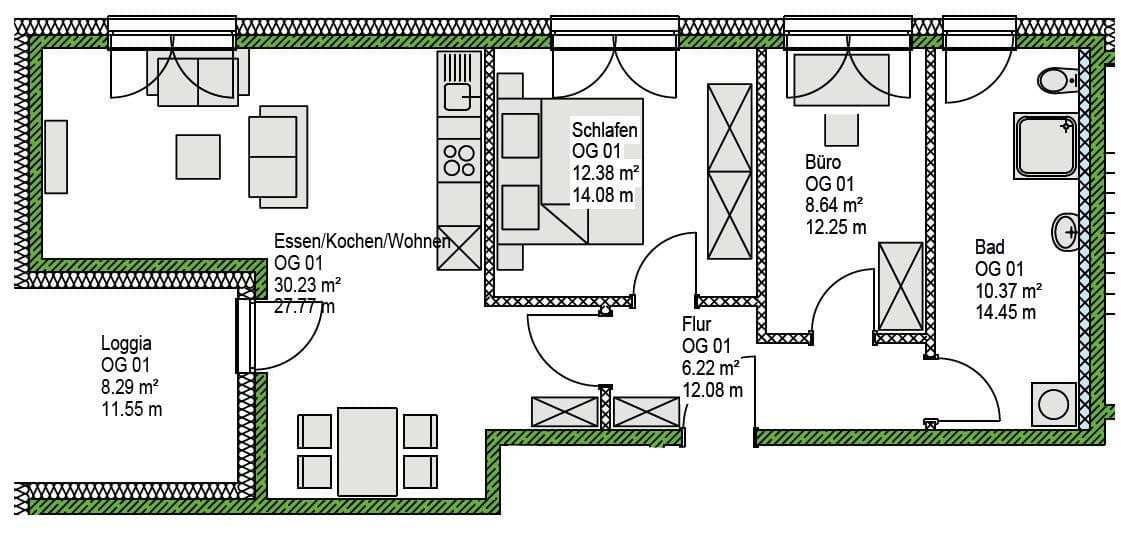 Prodej bytu 3+1 72 m², Stauffenbergstraße 2, Berg b.Neumarkt i.d.OPf., Bavorsko Prodej bytu 3+1 72 m², Stauffenbergstraße 2, Berg b.Neumarkt i.d.OPf., Bavorsko